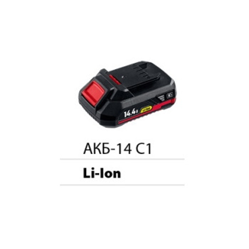 Аккумуляторная батарея 14.4 В, Li-Ion, 1.3 Ач, ЗУБР АКБ-14 С1