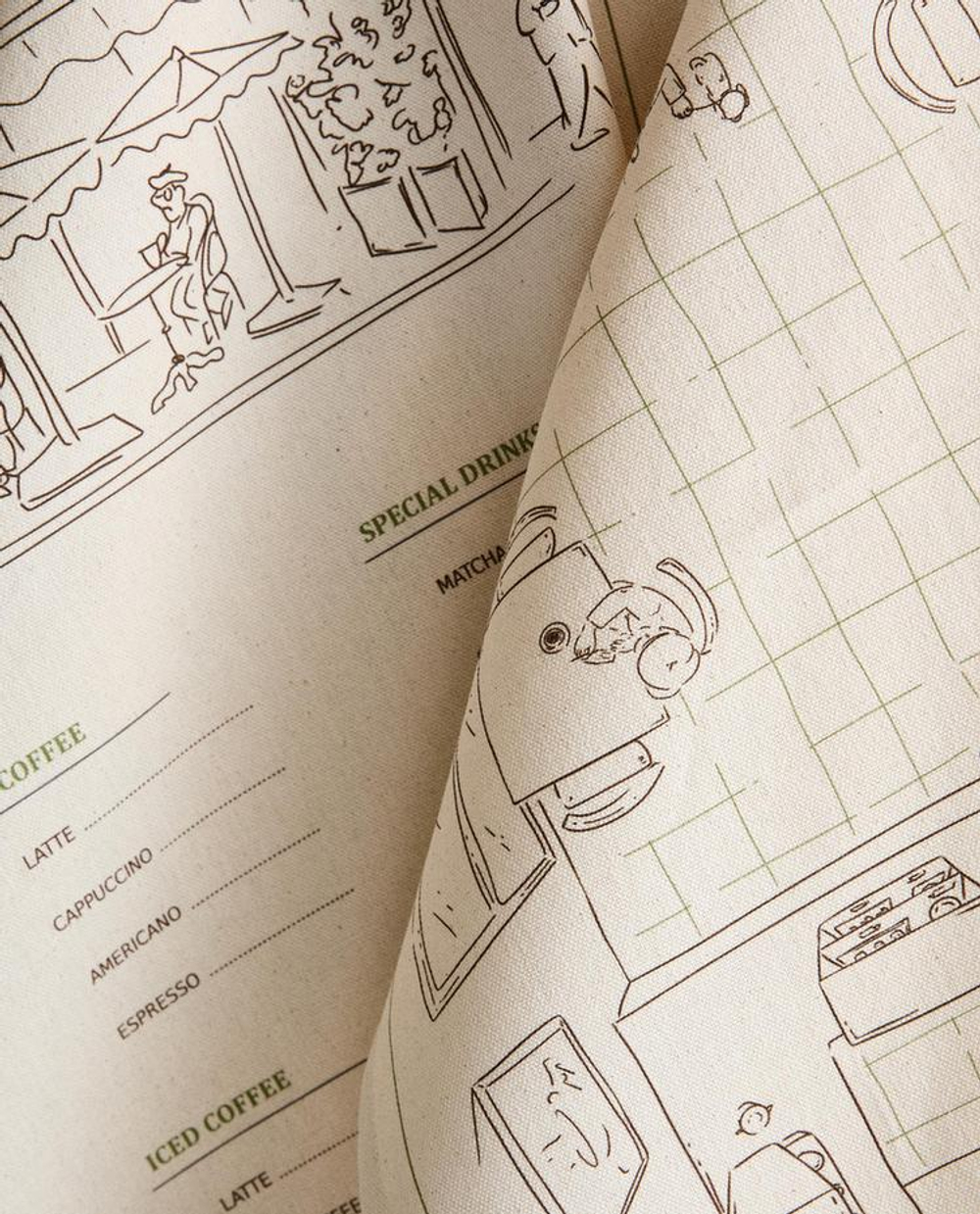 ZARA HOME НАБОР КУХОННЫХ ПОЛОТЕНЕЦ С ПРИНТОМ (НАБОР ИЗ 2 ШТ.), КОРИЧНЕВЫЙ