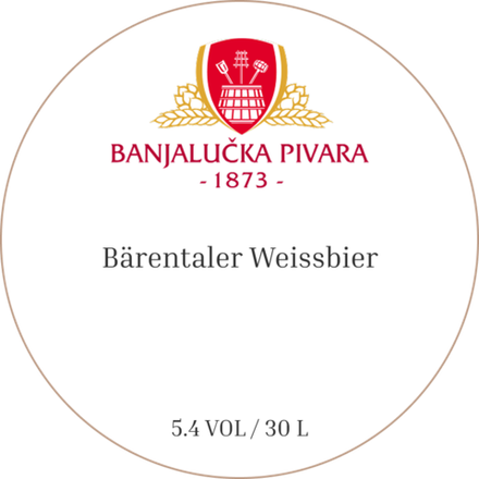 Пиво Баренталер Вайсбир / Barentaler Weissbier 30л - кег