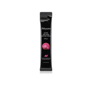 Обновляющая ночная маска с муцином улитки JMsolution Active Pink Snail Sleeping Cream Prime, 1 шт