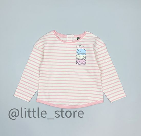 Лонгслив хлопковый "Сладкий зефир" полоска