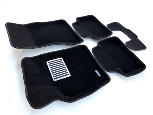 Коврики салона для PORSCHE Macan (2014-) Euromat 3D Lux черные. Арт. EM3D-004103