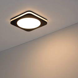 Светодиодная панель LTD-96x96SOL-BK-10W Warm White (Arlight, IP44 Пластик, 3 года) 022556