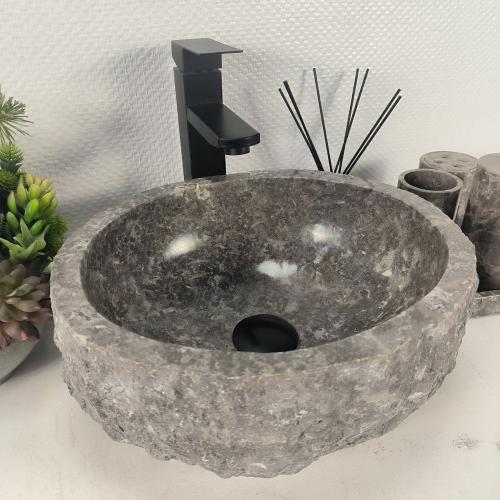 Раковина из мрамора Erozy Grey EM-64638 37*32*16 0191