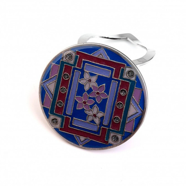 Зажим для платка Clara Bijoux Незабудки 11-03821 BL