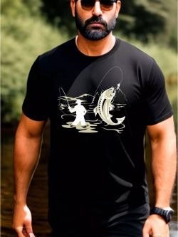 Футболка для рыбака с надписью