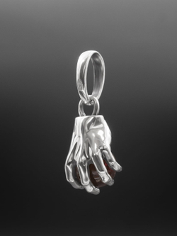 Подвес "Создатель" из серебра с гранатом альмандин