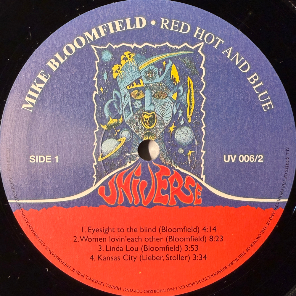 Mike Bloomfield ‎– Red Hot & Blue 2LP (Италия 2000г.) Т