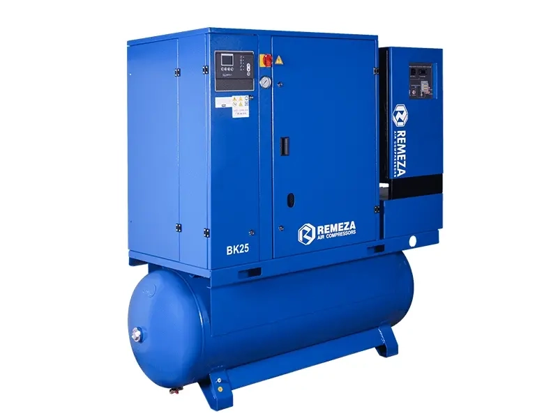 Винтовой компрессор Remeza ВК25-8-500ДВС на ресивере 500л с осушителем и частотником