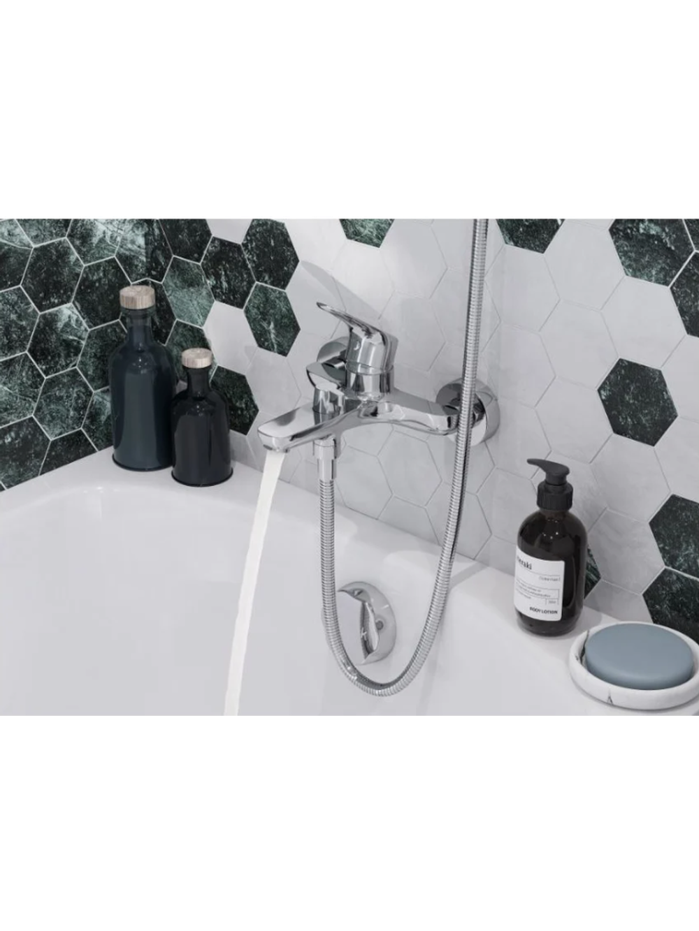 Смеситель для ванны с душем Santek Форт с аксессуарами, хром, WH5A10004C001