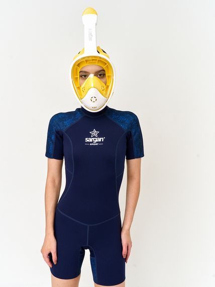 Маска полнолицевая Sargan Планета океан 2.0 белый/желтый