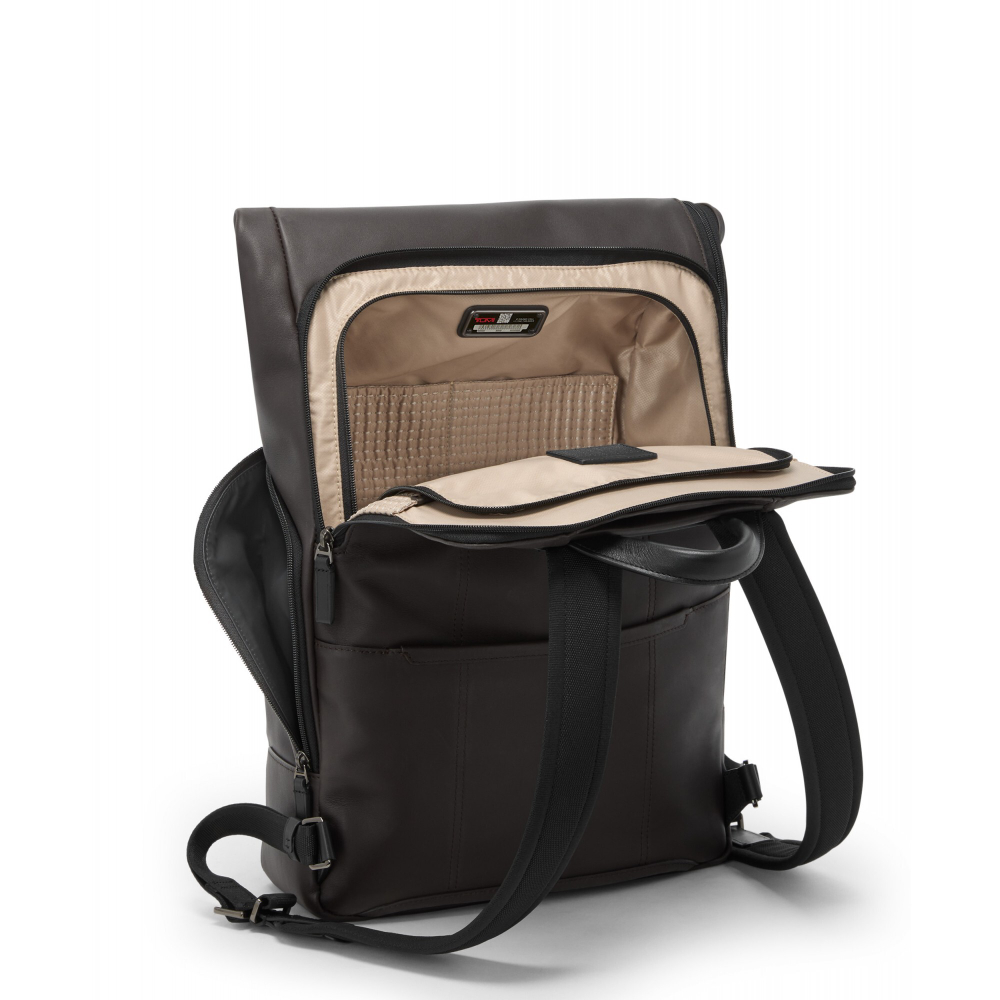 Рюкзак ролл-топ кожаный Osborn/ Espresso Brown Bombe