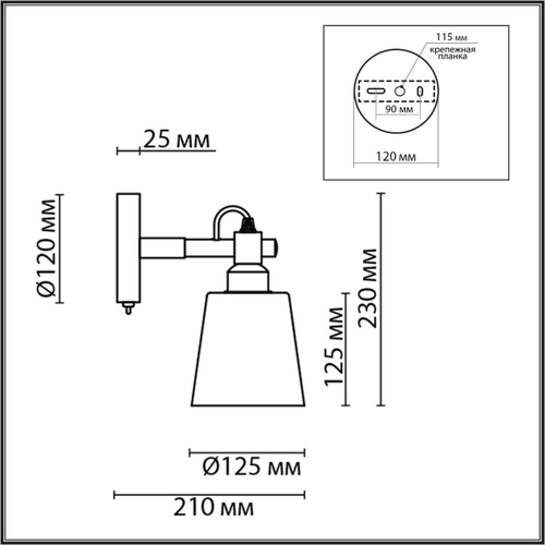 Настенный светильник Lumion ROSALINA 8098/1W