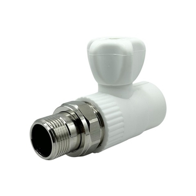 Кран шаровой прямой радиаторный полипропиленовый TEBO 25x3/4"