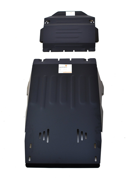 Защита ALFeco картера двигателя и кпп для Kia Bongo III 2004-, V-2,5D, 2 части (сталь 2 мм) арт.ALF1129.1-29.2st