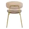 Стул Elle латте с золотыми ножками