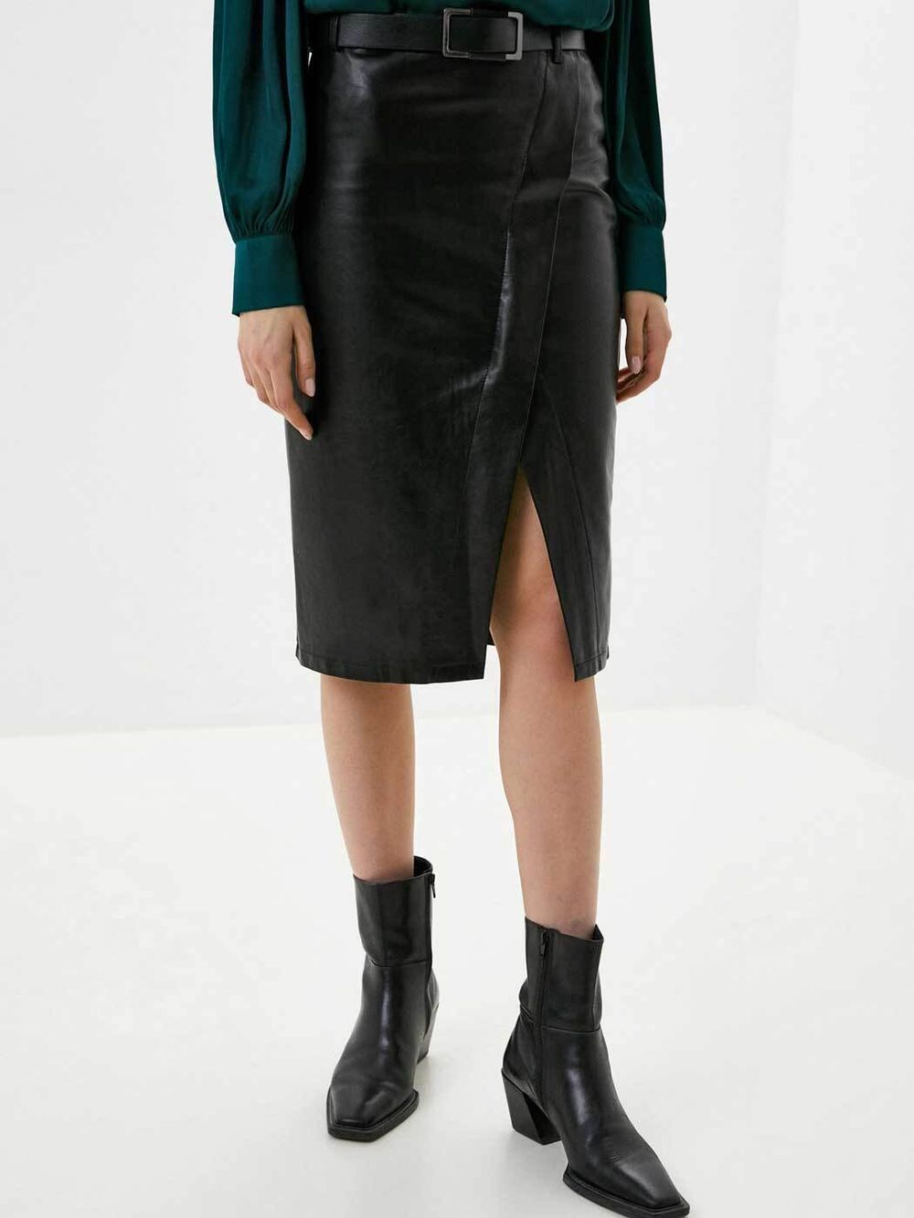 Юбка кожаная