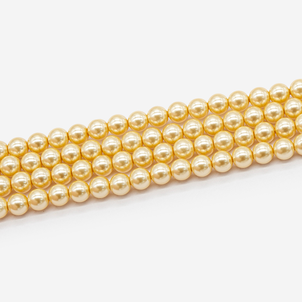 Хрустальный жемчуг, оттенок "Sand", шар 4мм, улучшенное покрытие