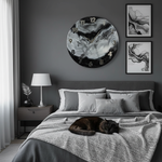 Настенные часы «Мраморный срез» 50 см из эпоксидной смолы ручной работы подарочные