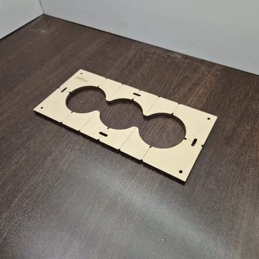 Кондуктор - Шаблон для сверления подрозетников 68 мм - 5 шт от 1 до 5 отверстий толщина 6мм фанера