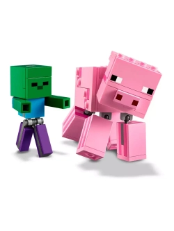 Конструктор Майнкрафт Свинья и Зомби- ребёнок 159 деталей