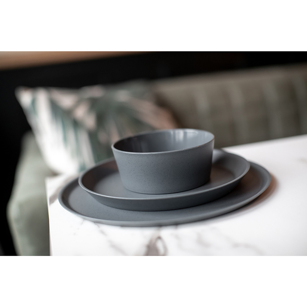 Тарелка connect, organic, D20,5 см, темно-серая