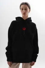 Худи Гербарий Мак Warm Черный