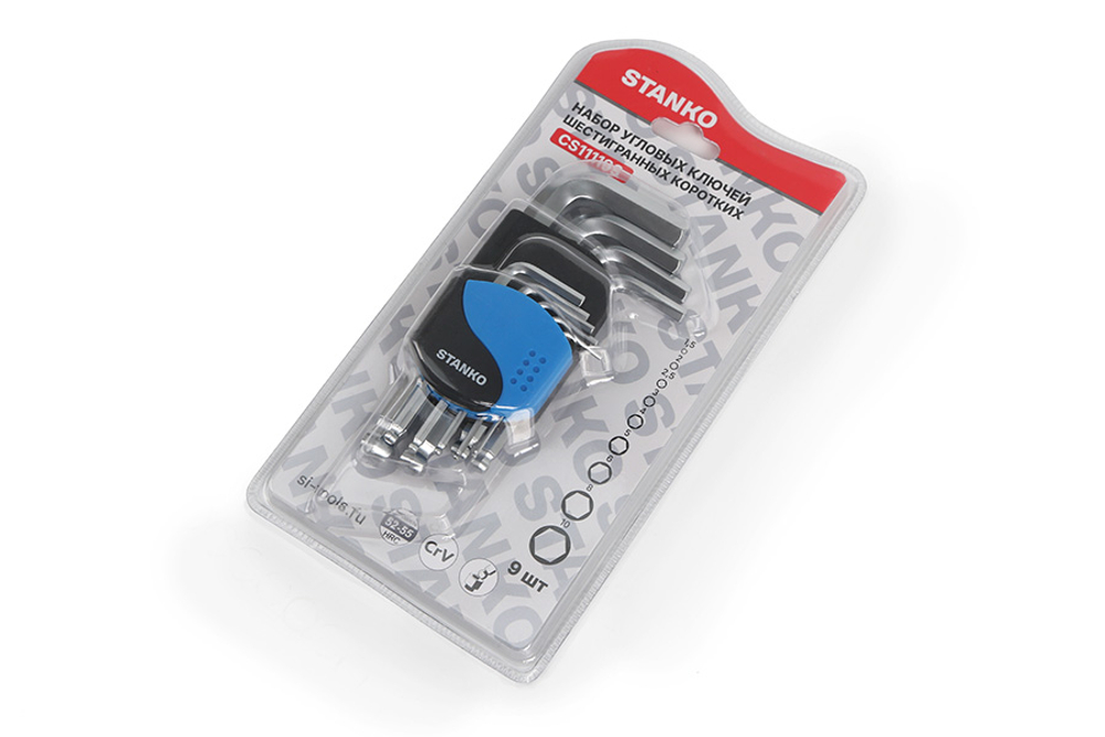 Набор угловых ключей шестигранных коротких 9шт. STANKO CS11119S