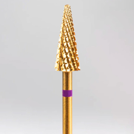 Фреза твердосплавная конус фиолетовая для левшей, Ф-Фреза (907102L)