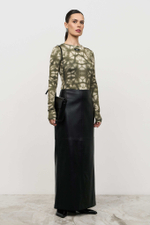 Юбка эко-кожа макси