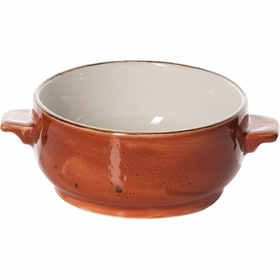 Чашка бульонная «Крафт Терракота» без крышки;фарфор;450мл;D=12,H=6см;терракот (Цвет: терракотовый)