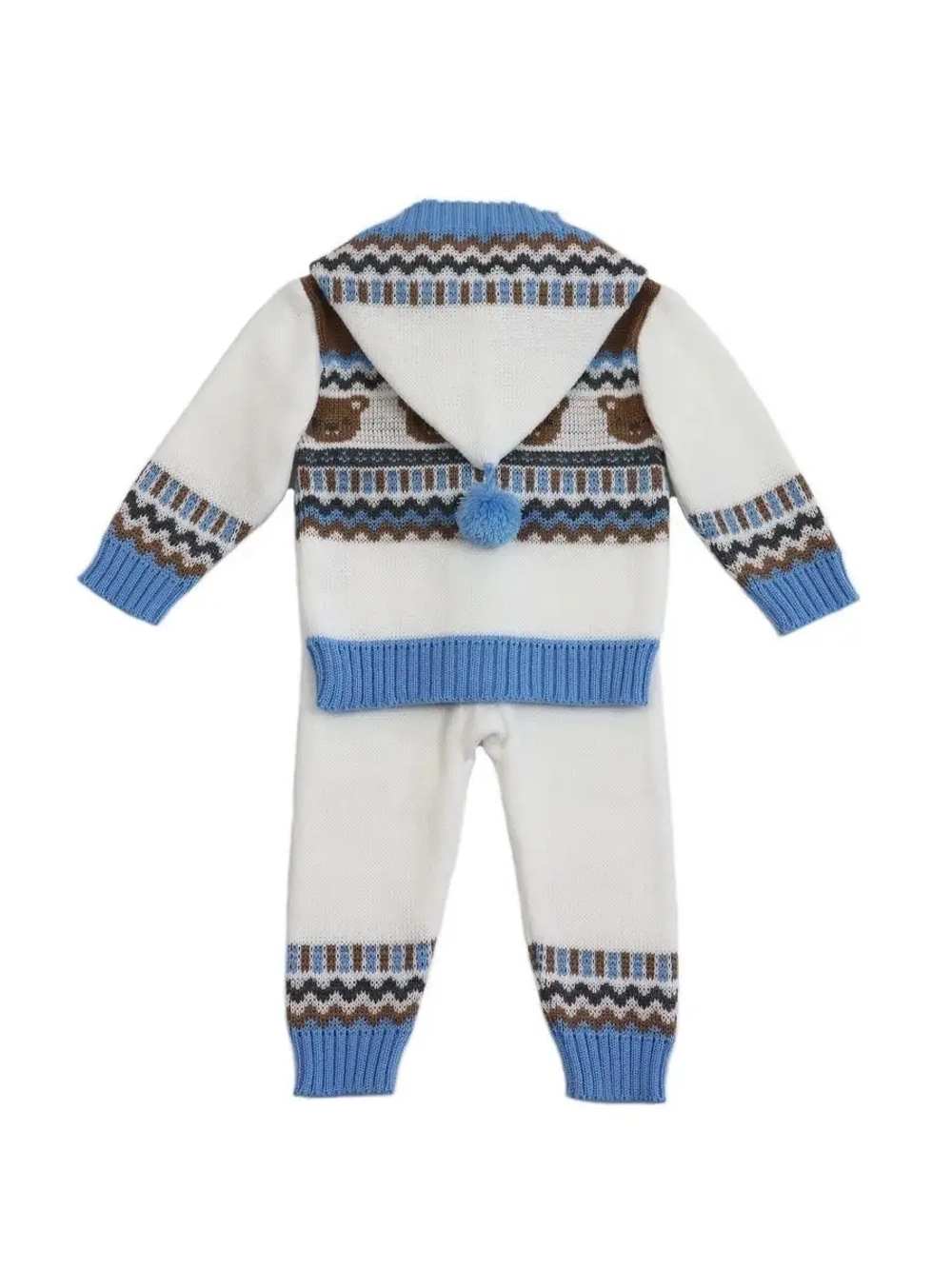 Костюм вязаный для малышей для новорожденных "Мишки"