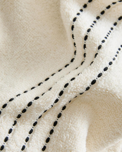 Zara Home - Банное полотенце с контрастной строчкой, белый, 50х90 см