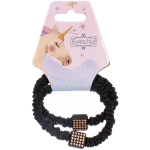 Резинки для волос 2шт «КИРА», квадратики, микс 5 цветов, d-5см (подвес Единорог)