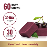 Force Factor, Total Beets® с коэнзимом Q10, Ultimate Heart Health, черная вишня, 60 жевательных таблеток Superfood