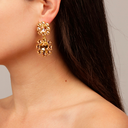 Серьги Dyrberg Kern LINA SG BROWN /GOLDEN 450074