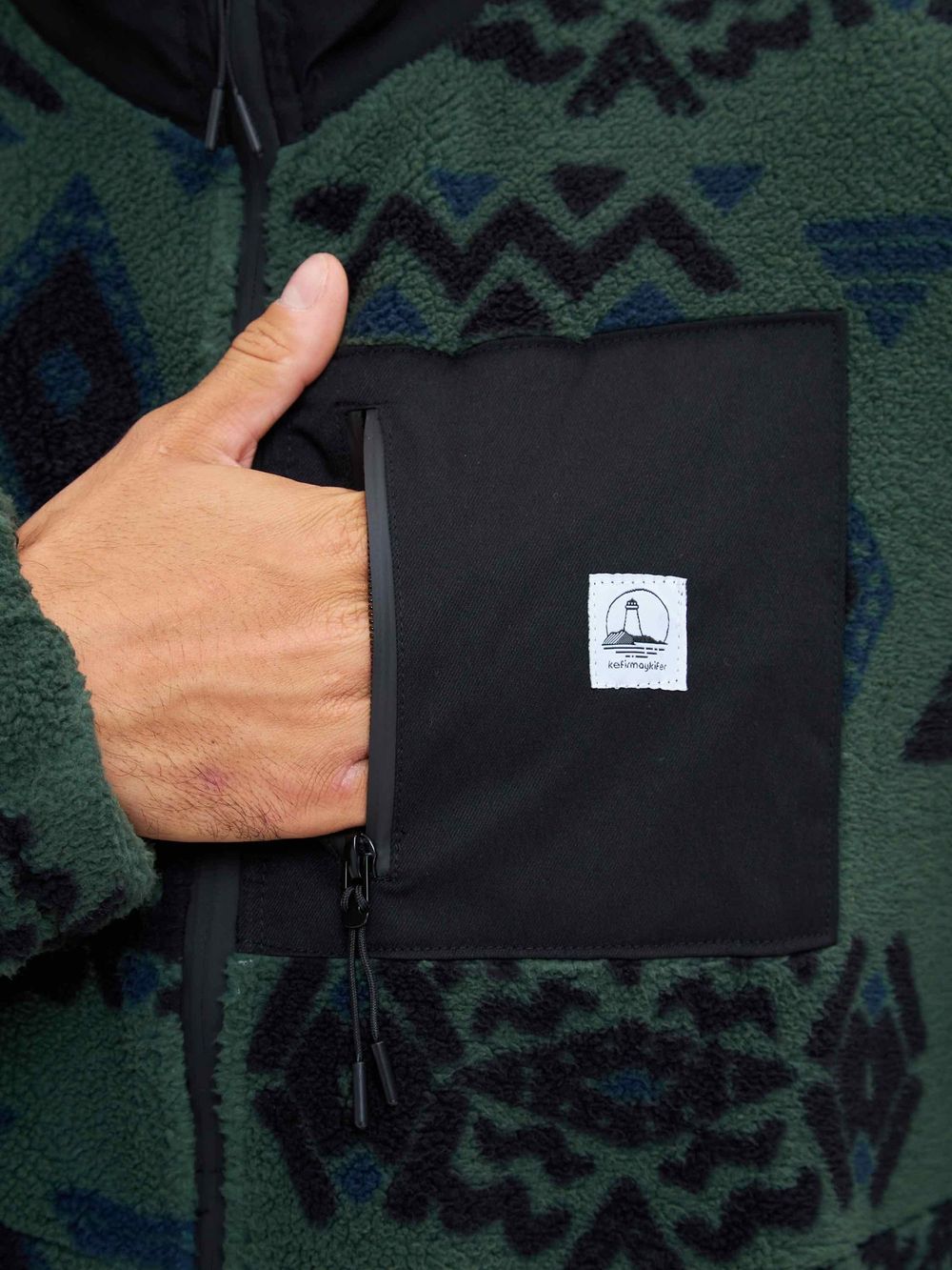 Толстовка Kefirmaykifer Флисовая Zip зеленая