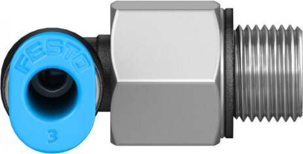 QSML-M5-3-100 Угловой штуцер с цанговым зажимом и резьбой