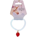 Резинка для волос силиконовая «MARZIPAN», клубничка, цвет белый, d-5,5см (подвес Единорог)