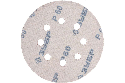 Круг шлифовальный универсальный 5 шт. (125 мм; Р60) "МАСТЕР" Зубр 35562-125-060