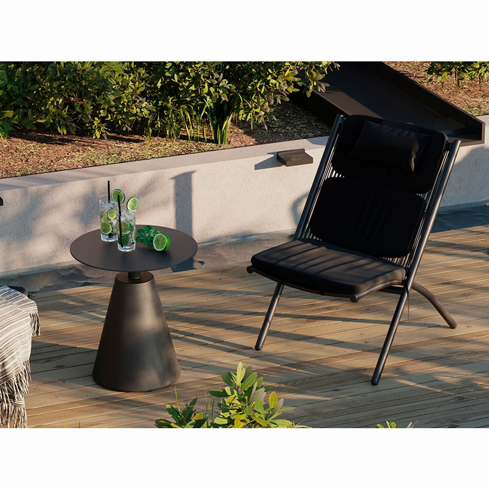 Столик кофейный Marius, Ø50 см, черный