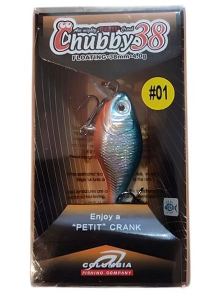 Воблер Columbia Chubby 38F цвет 01 для ловли жереха, голавля, форели и язя