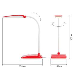Настольный светильник ЭРА NLED-447-9W-R светодиодный красный