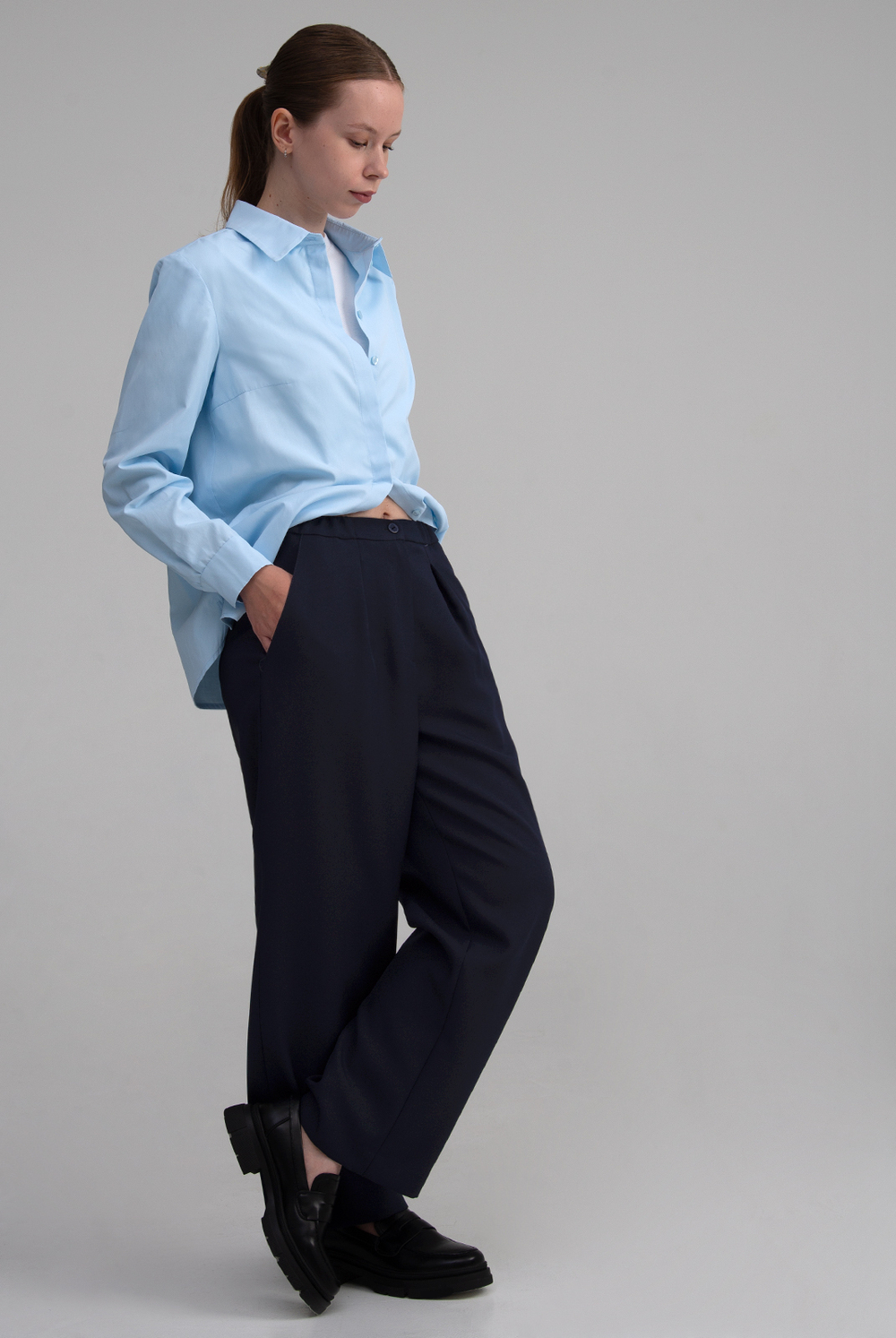 Брюки женские 4556В, темно-синий #484ТС614556В