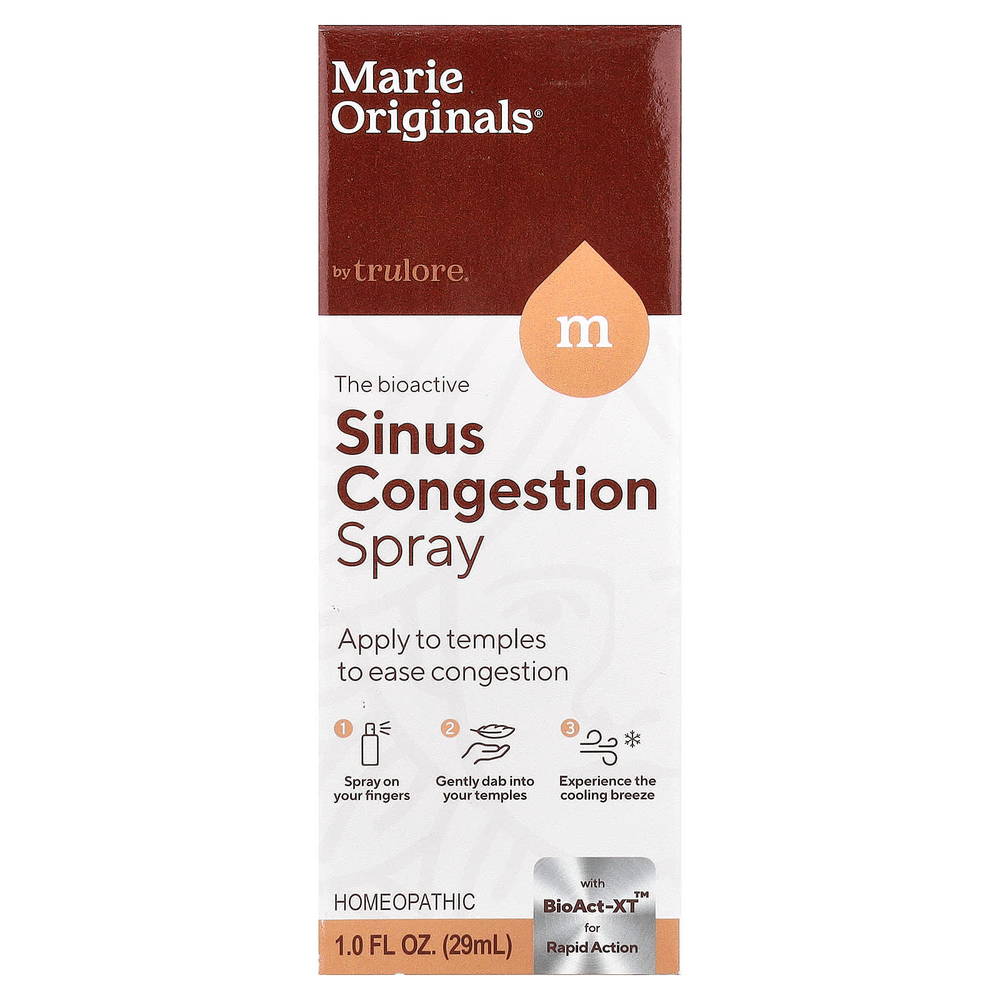 Marie Originals, Биоактивный спрей от заложенности носовых пазух, 29 мл (1 жидк. Унция)