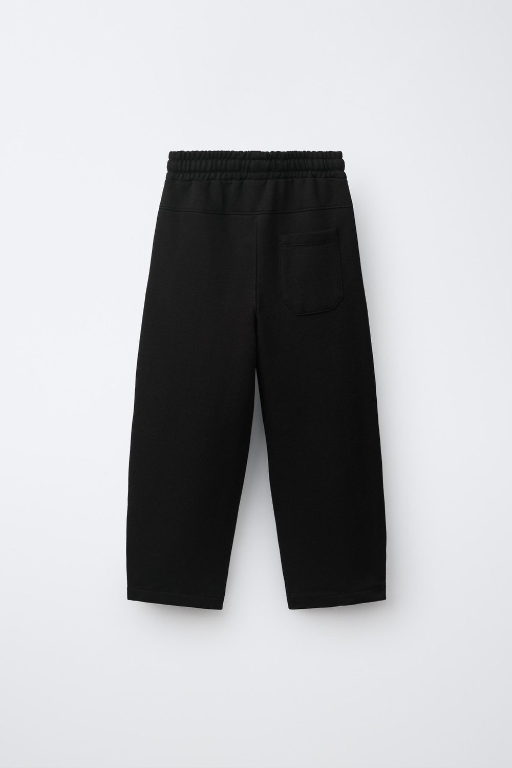 ZARA БРЮКИ BARREL ИЗ ФУТЕРА, ЧЕРНЫЙ