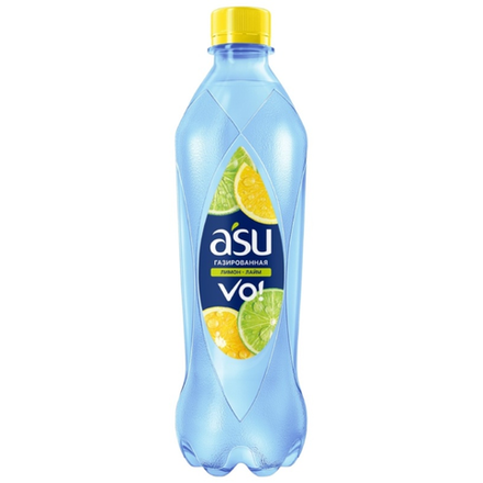 Минеральная вода Asu лимон-лайм газированаая 1.5 л