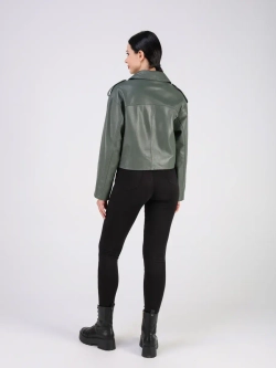 Кожаная куртка демисезонная косуха оверсайз