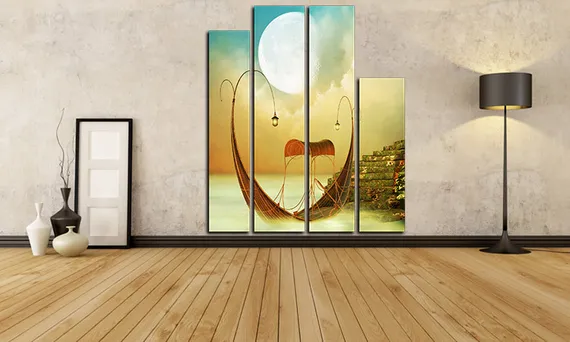 Модульная картина "Лодка"