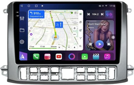 Магнитола для ГАЗ Газель НН 2019+, Соболь НН 2022+ (рамка серебро) - FarCar BM10-9711S монитор 10.36" QLED на Android 14, TS10, 4+32Гб, CarPlay, 4G SIM-слот